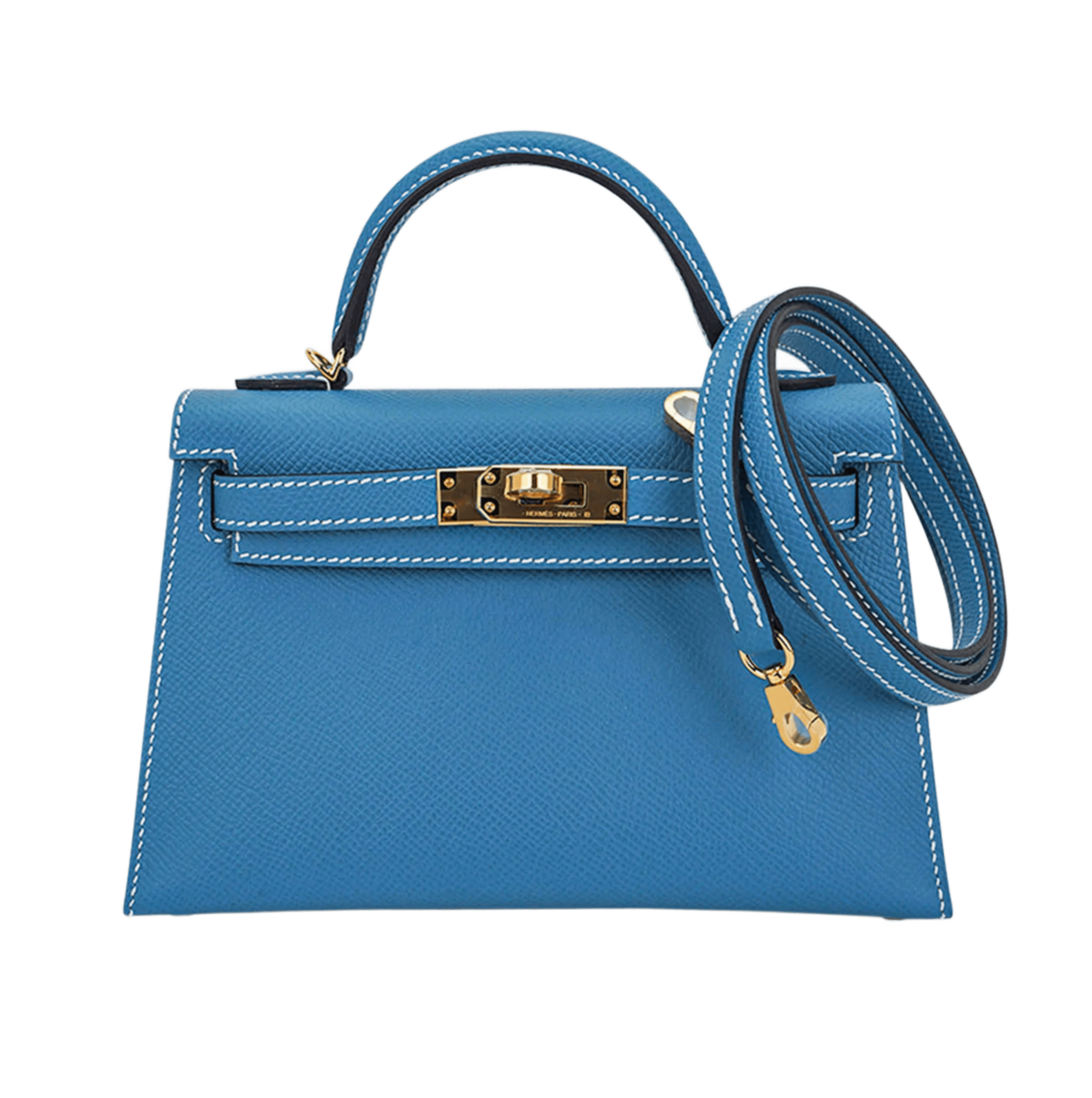 Hermès Mini Kelly 20 New Blue Jean with Gold Hardware
