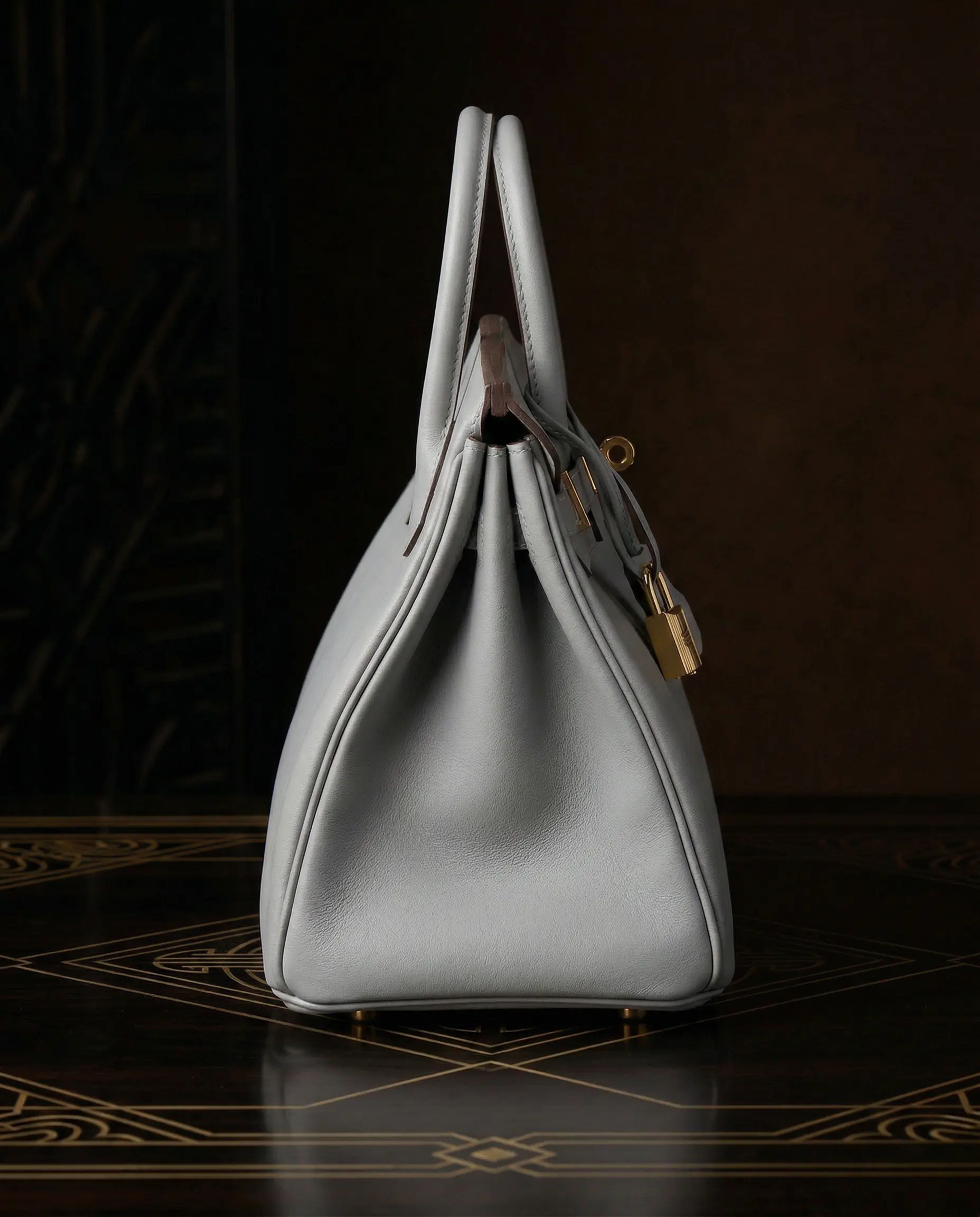 Hermès Birkin 25 Gris Pantin Swift Permabrass Hardware