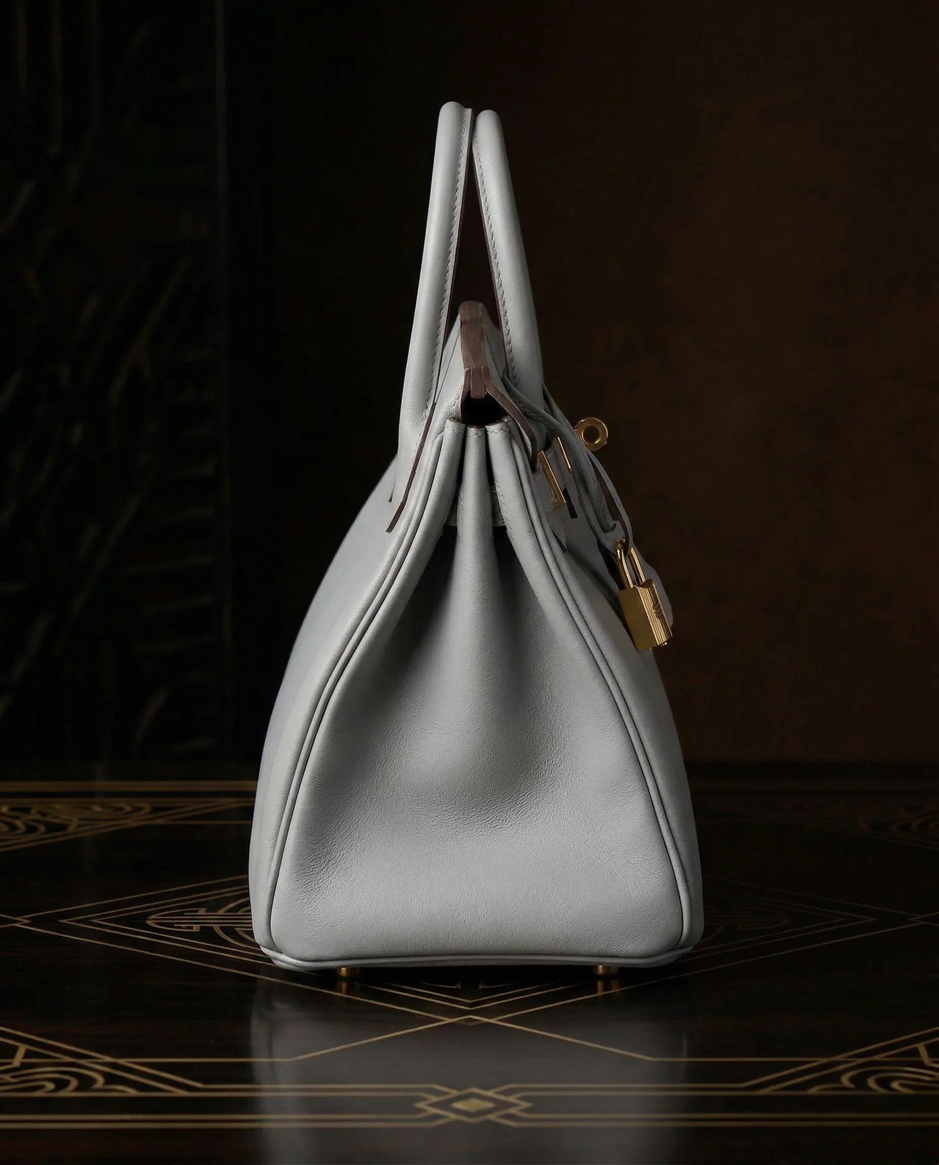 Hermès Birkin 25 Gris Pantin Swift Permabrass Hardware
