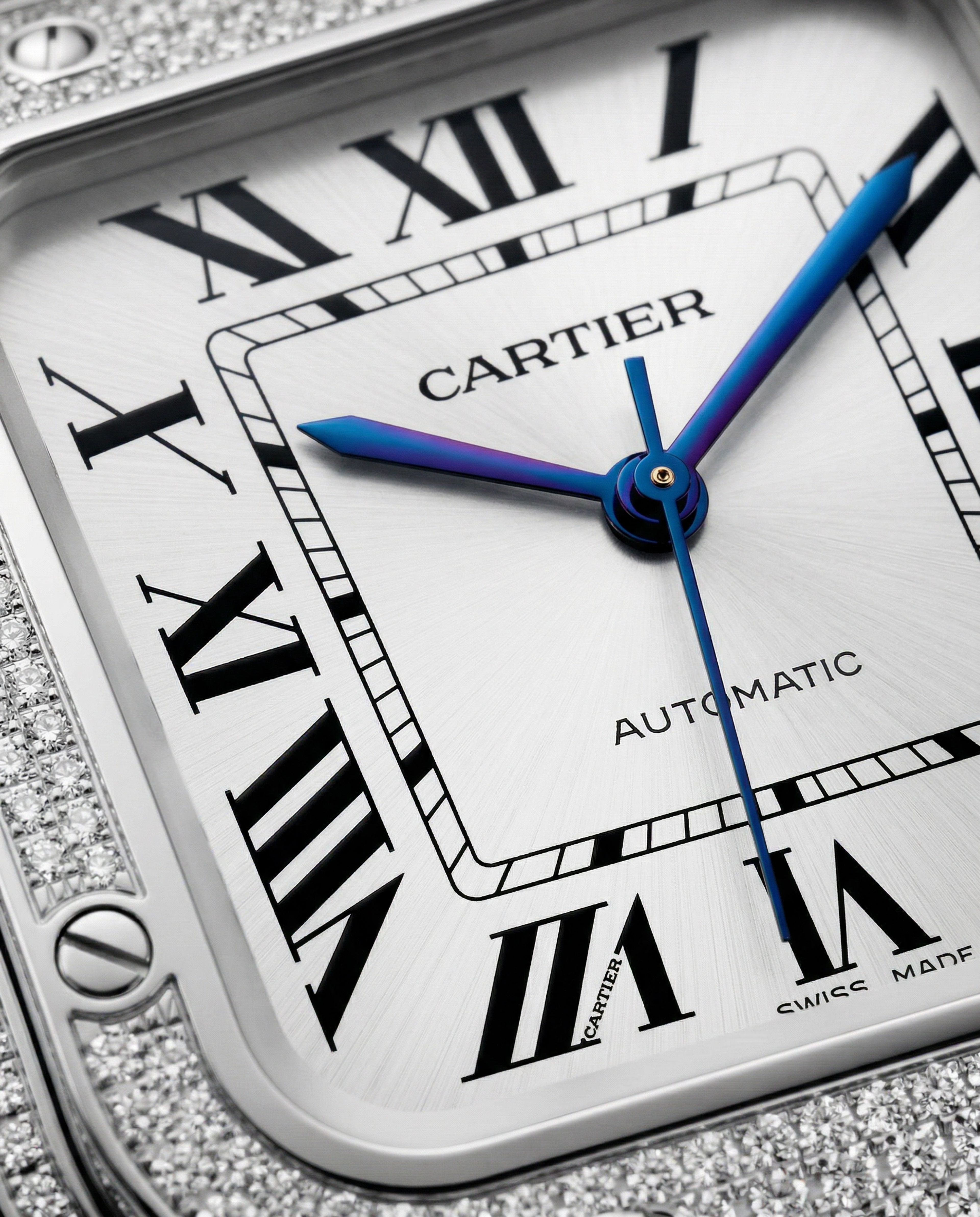 Cartier Santos de Cartier Medium White Gold Diamond