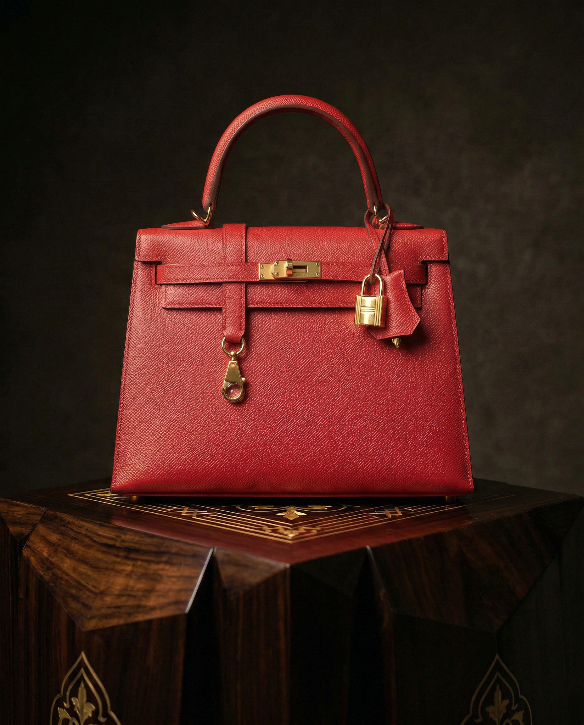 Hermès Kelly 25 Epsom Rouge Radieux