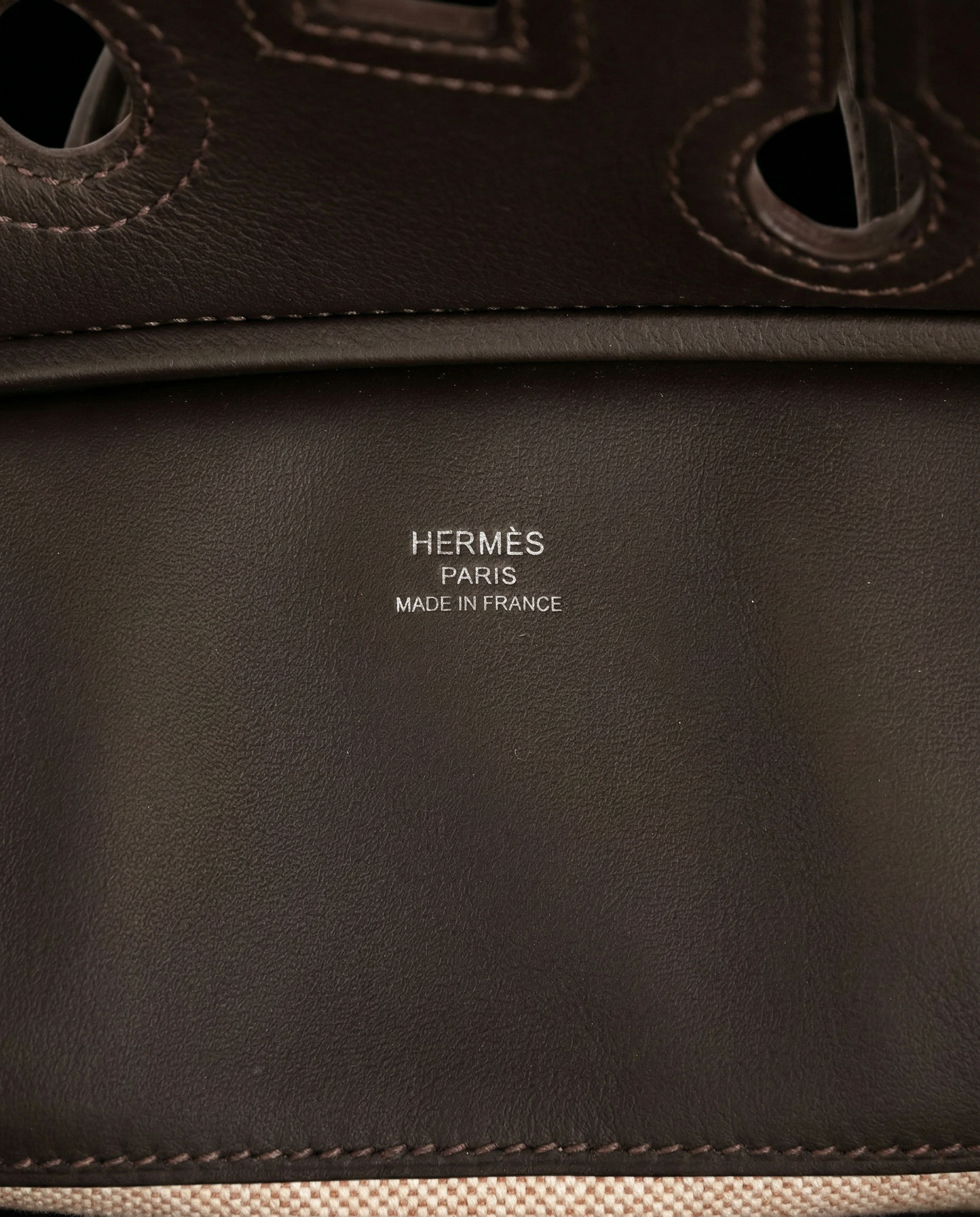 Hermès Birkin 25 Cargo Ecru-Beige Toile H Canvas and Bai Brun Swift Palladium Hardware