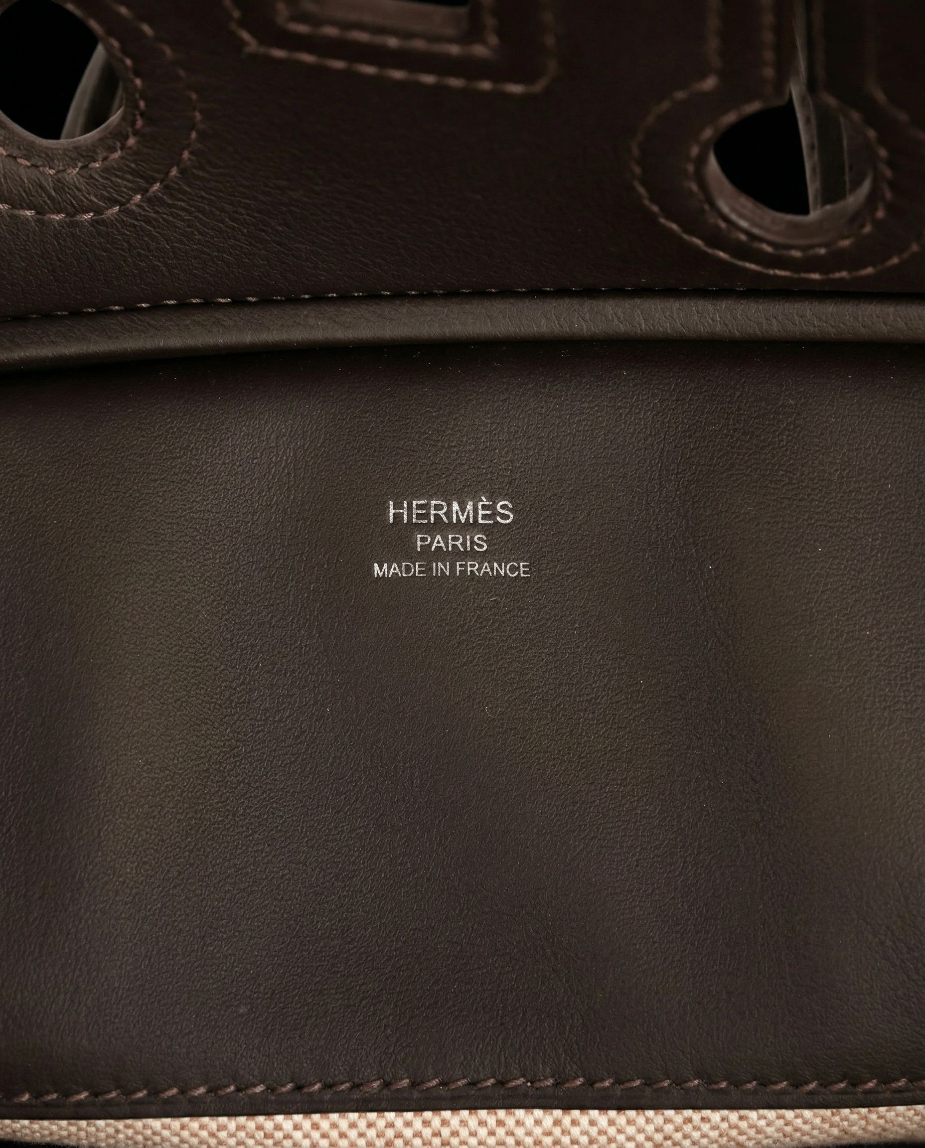 Hermès Birkin 25 Cargo Ecru-Beige Toile H Canvas and Bai Brun Swift Palladium Hardware