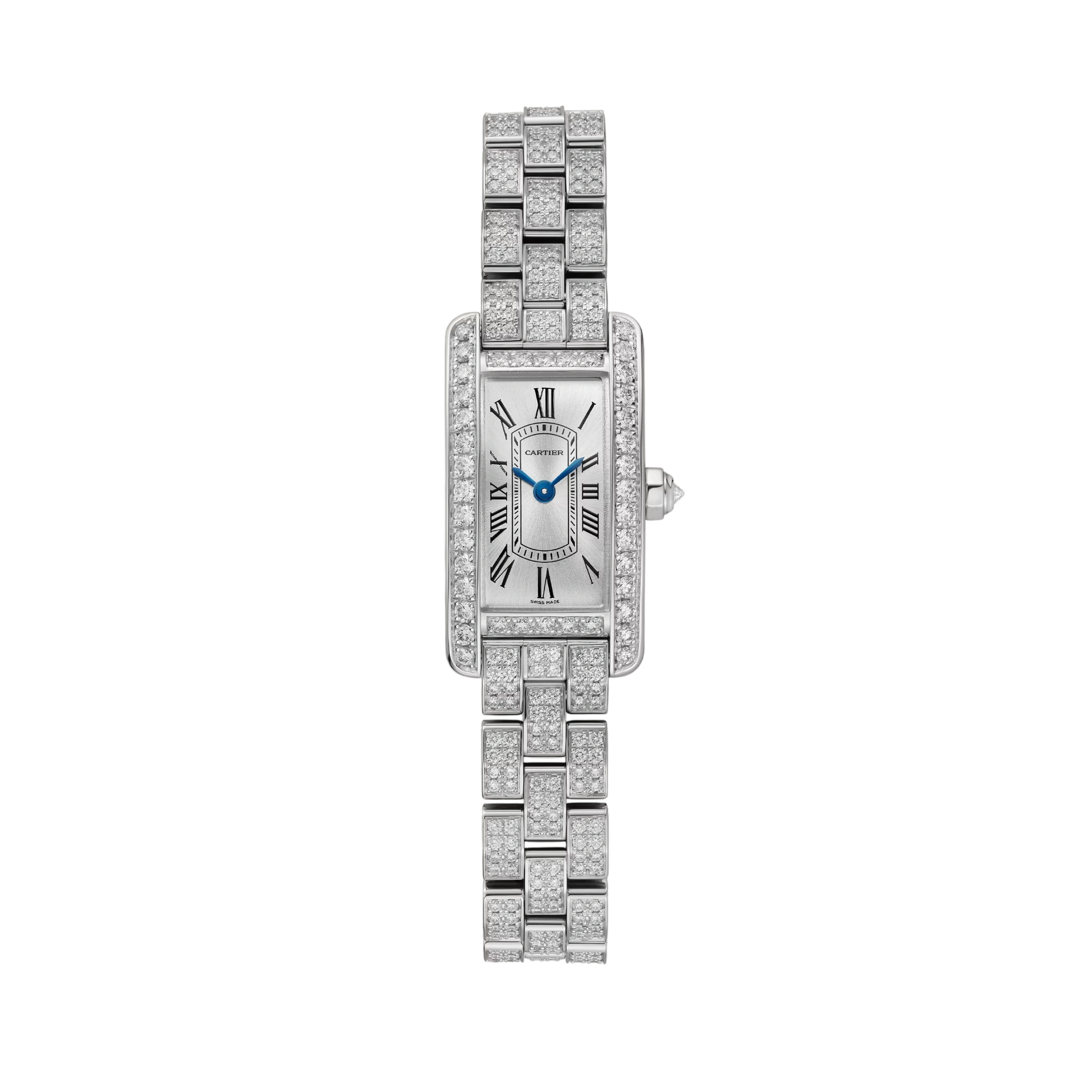 Cartier Tank Americaine Mini White Gold Diamond