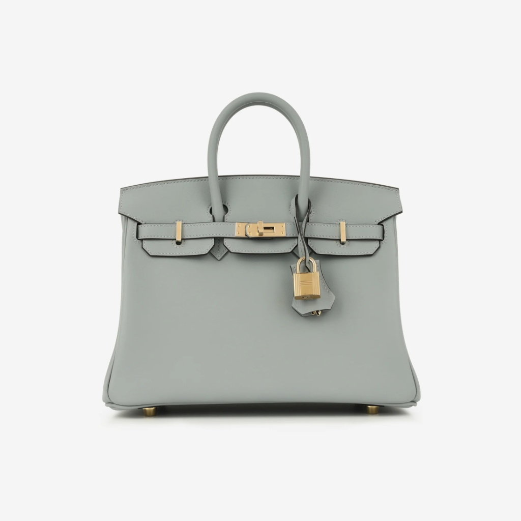 Hermès Birkin 25 Gris Pantin Swift Permabrass Hardware