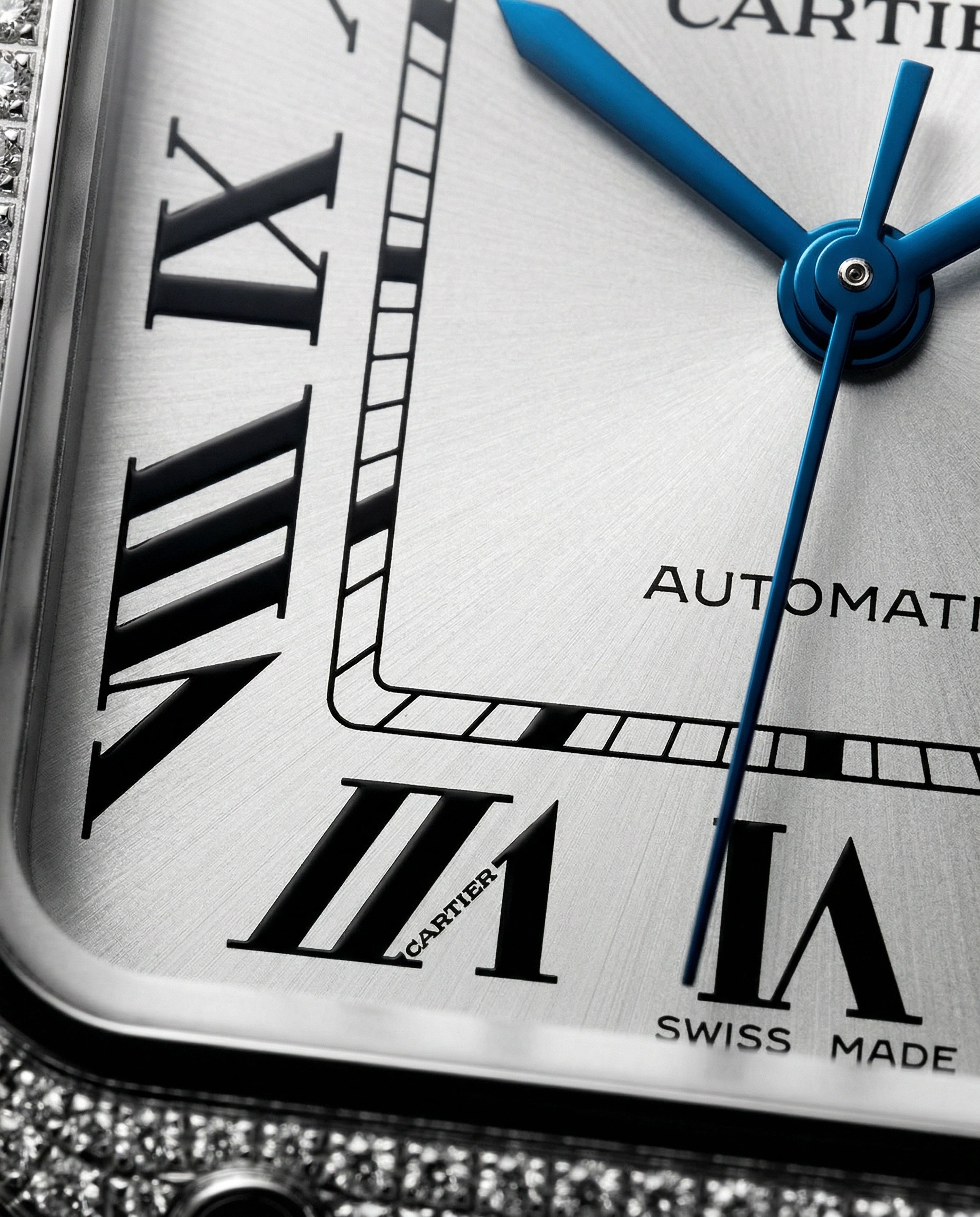 Cartier Santos de Cartier Medium White Gold Diamond