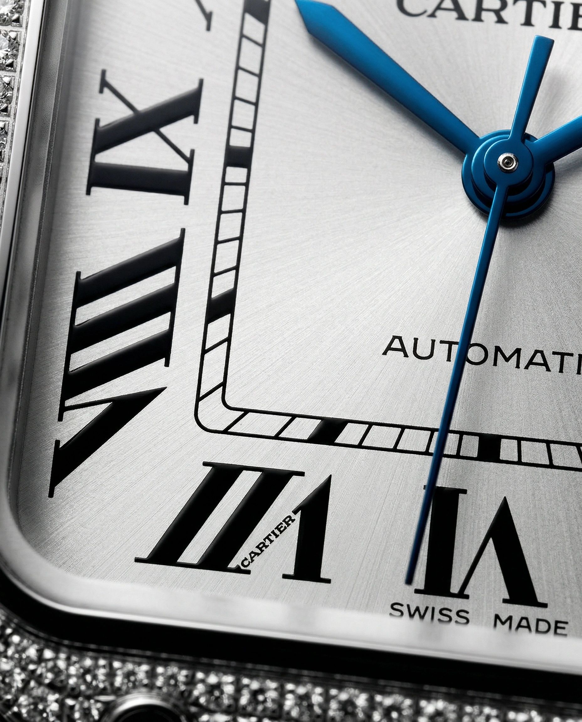 Cartier Santos de Cartier Medium White Gold Diamond
