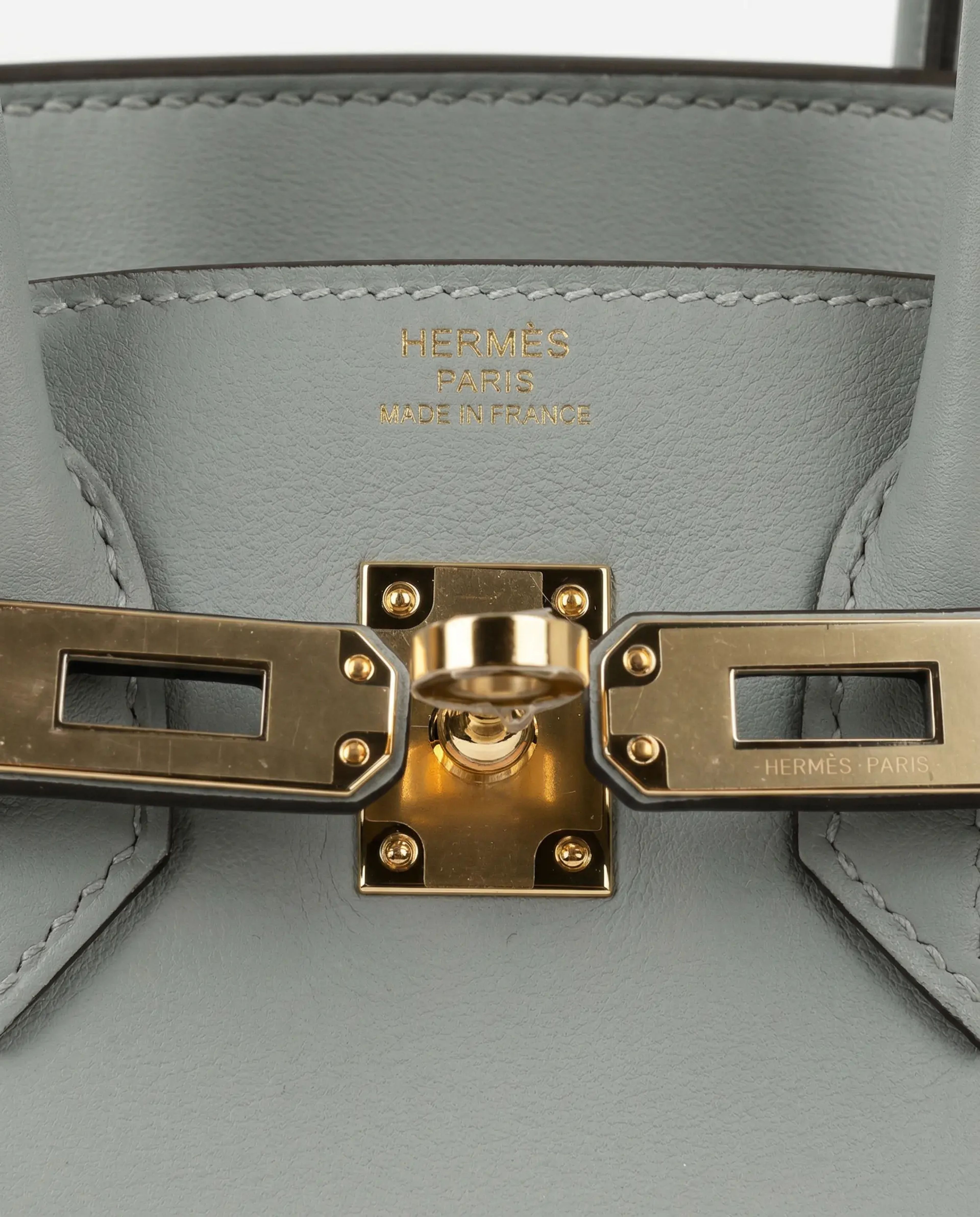 Hermès Birkin 25 Gris Pantin Swift Permabrass Hardware