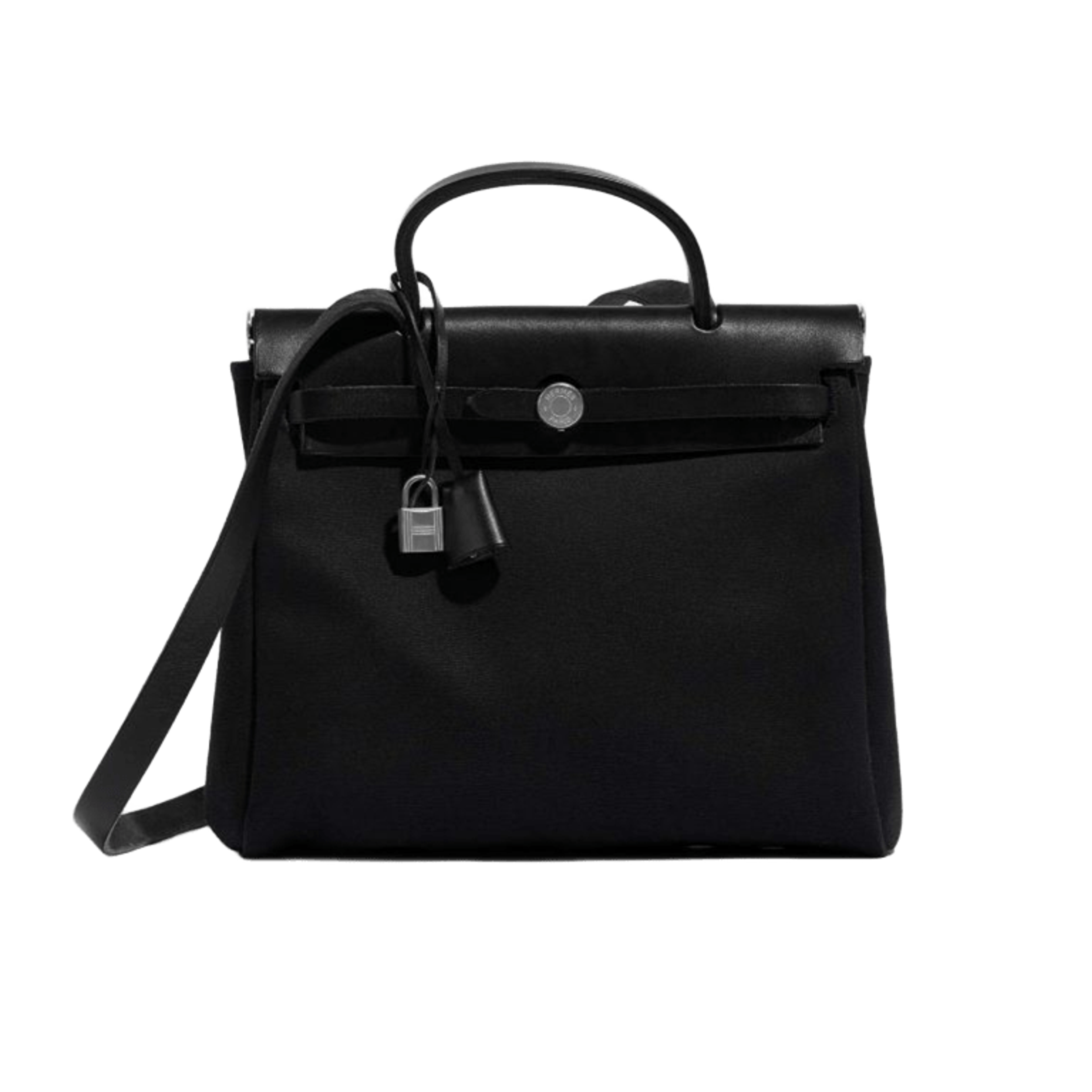 Hermès Herbag 31 Vache Hunter / Toile Black