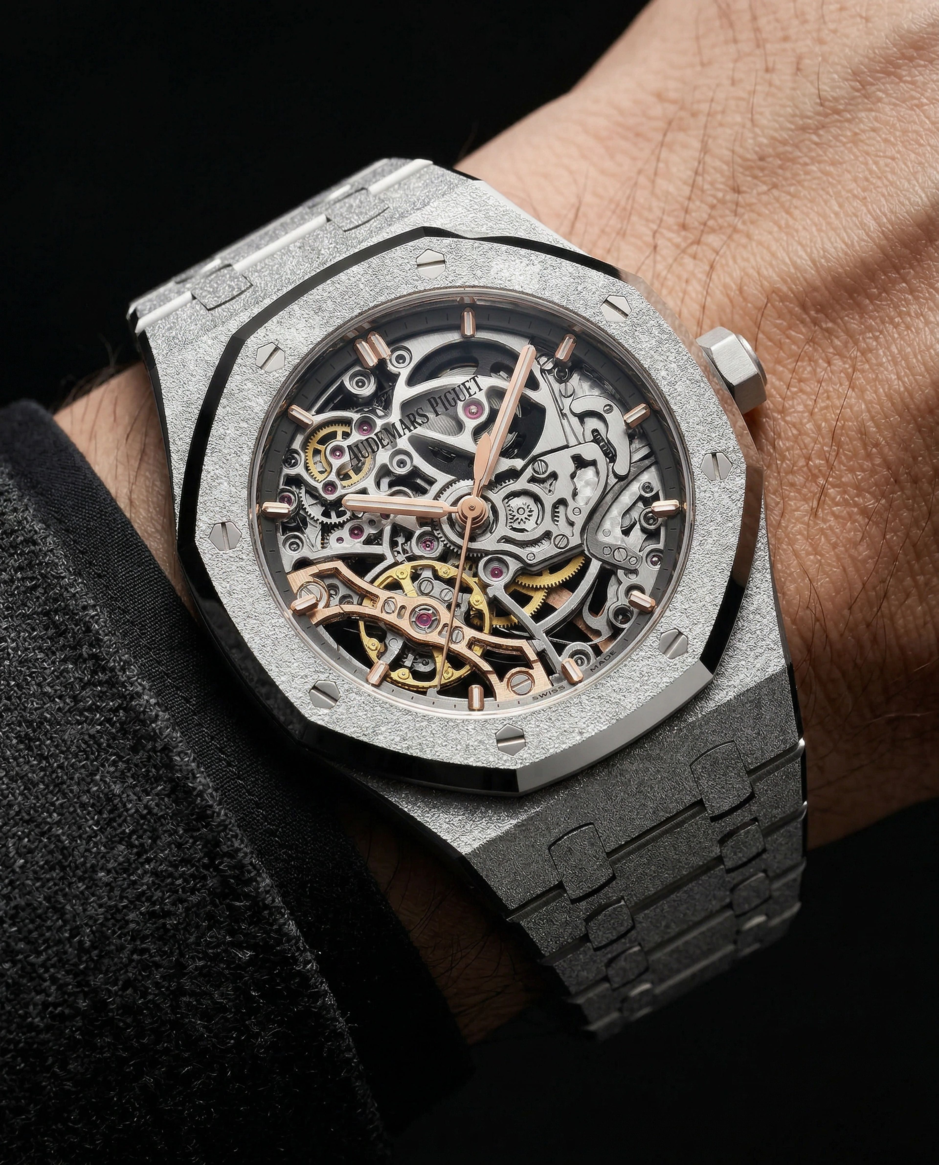 Audemars Piguet Royal Oak Double Balance Wheel Openworked Frosted Gold