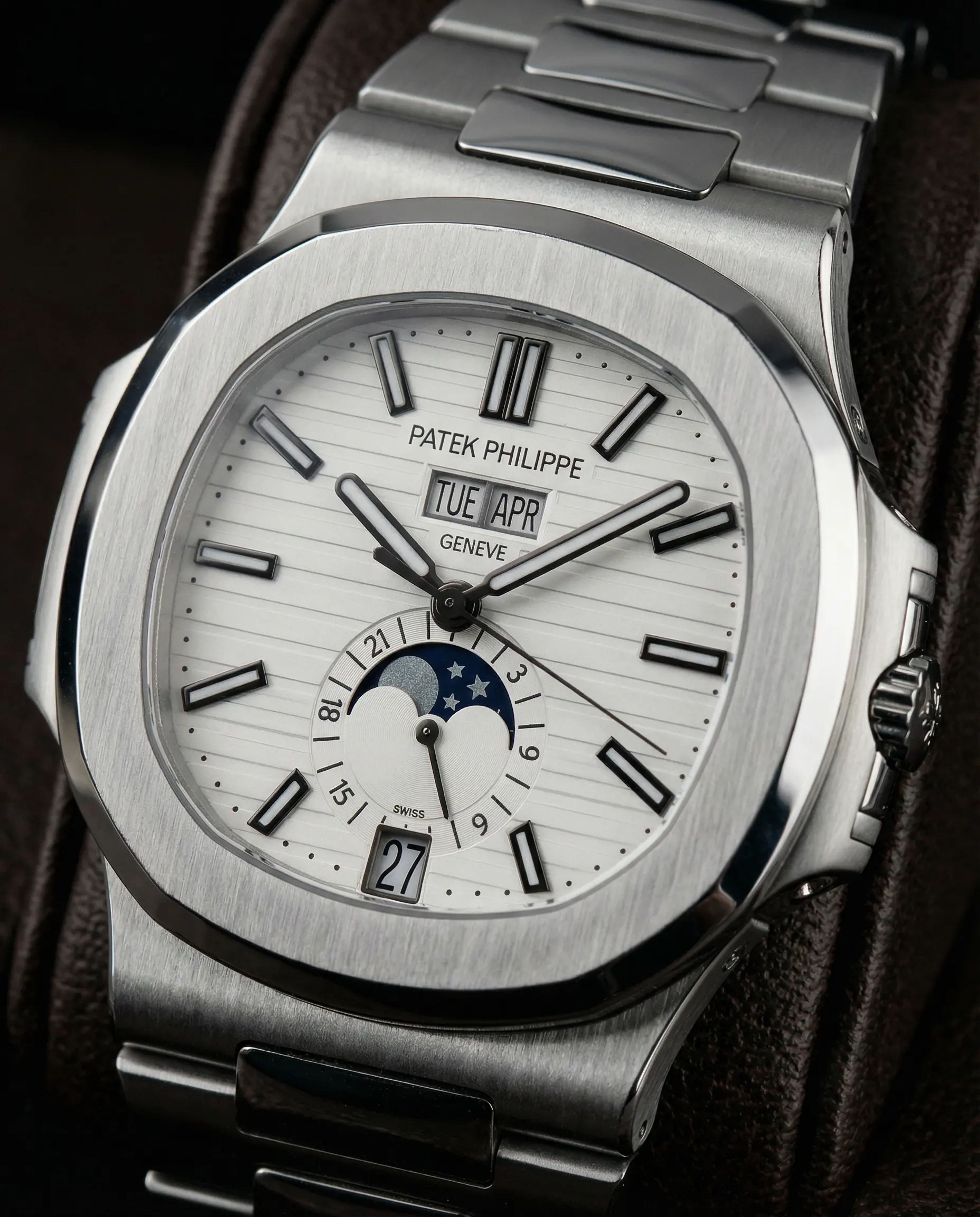 Patek Philippe Nautilus Annual Calendar Moonphase Steel Bracelet