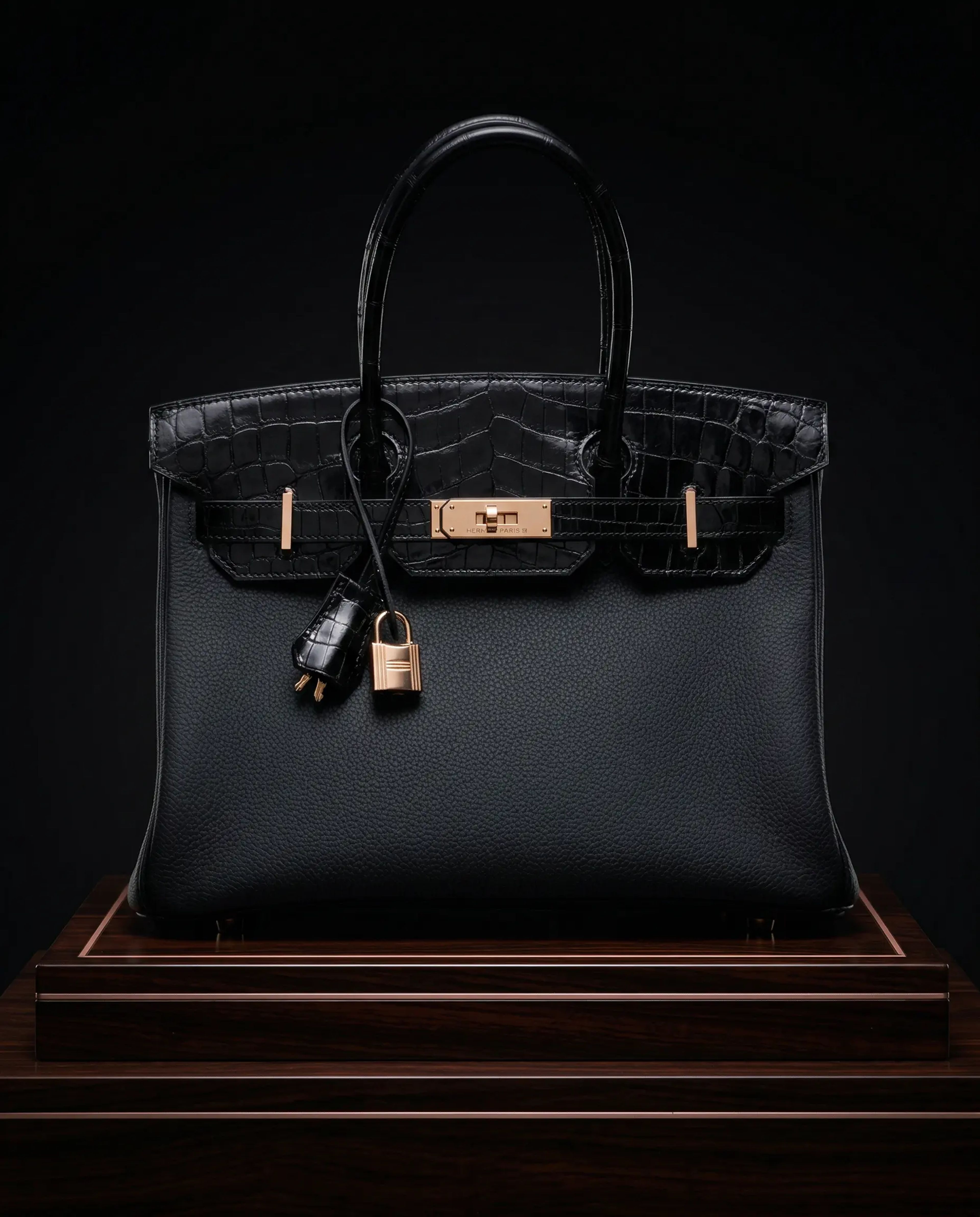 Hermès Birkin 30 Touch Niloticus Togo Black