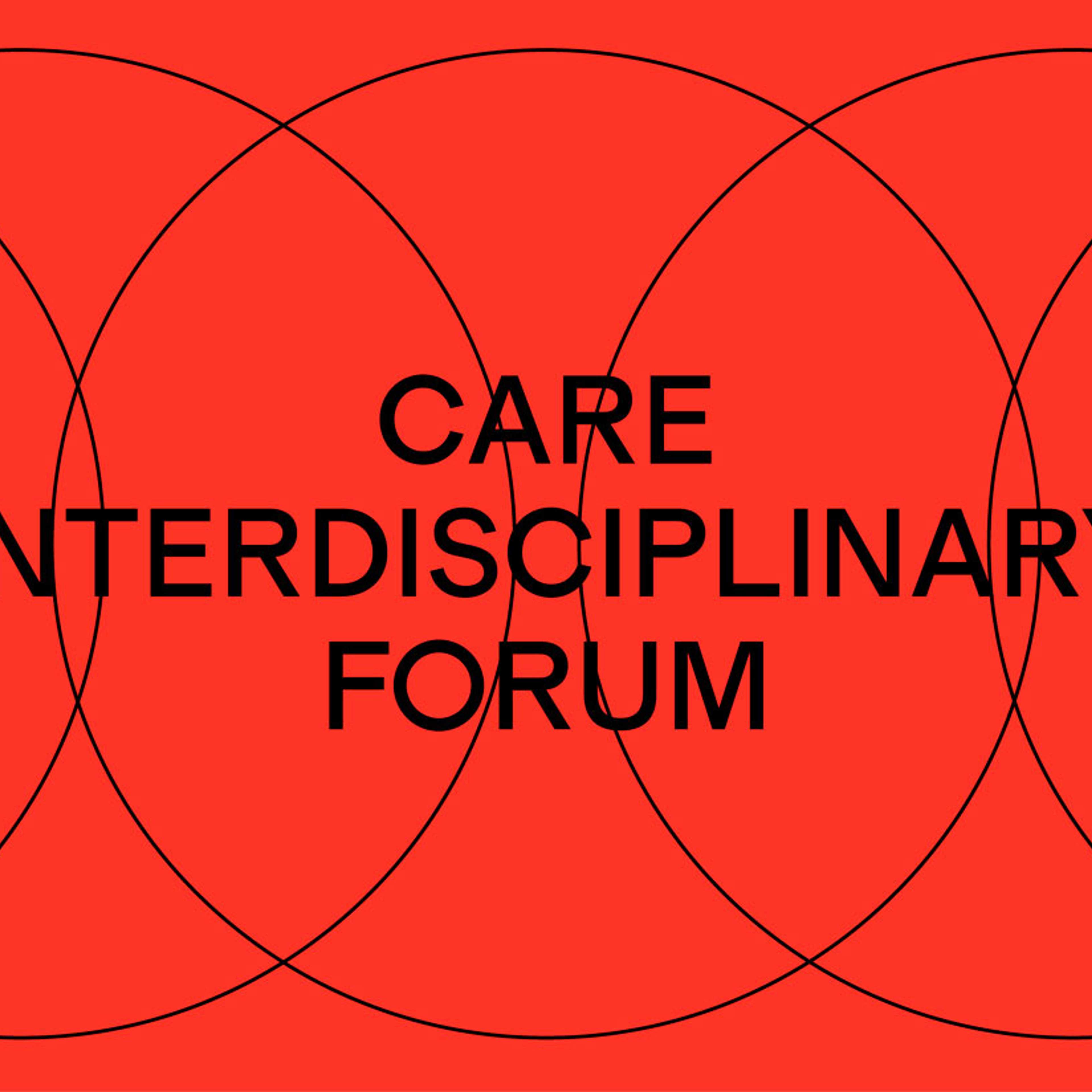 Red card with words Care Interdisciplinary Forum