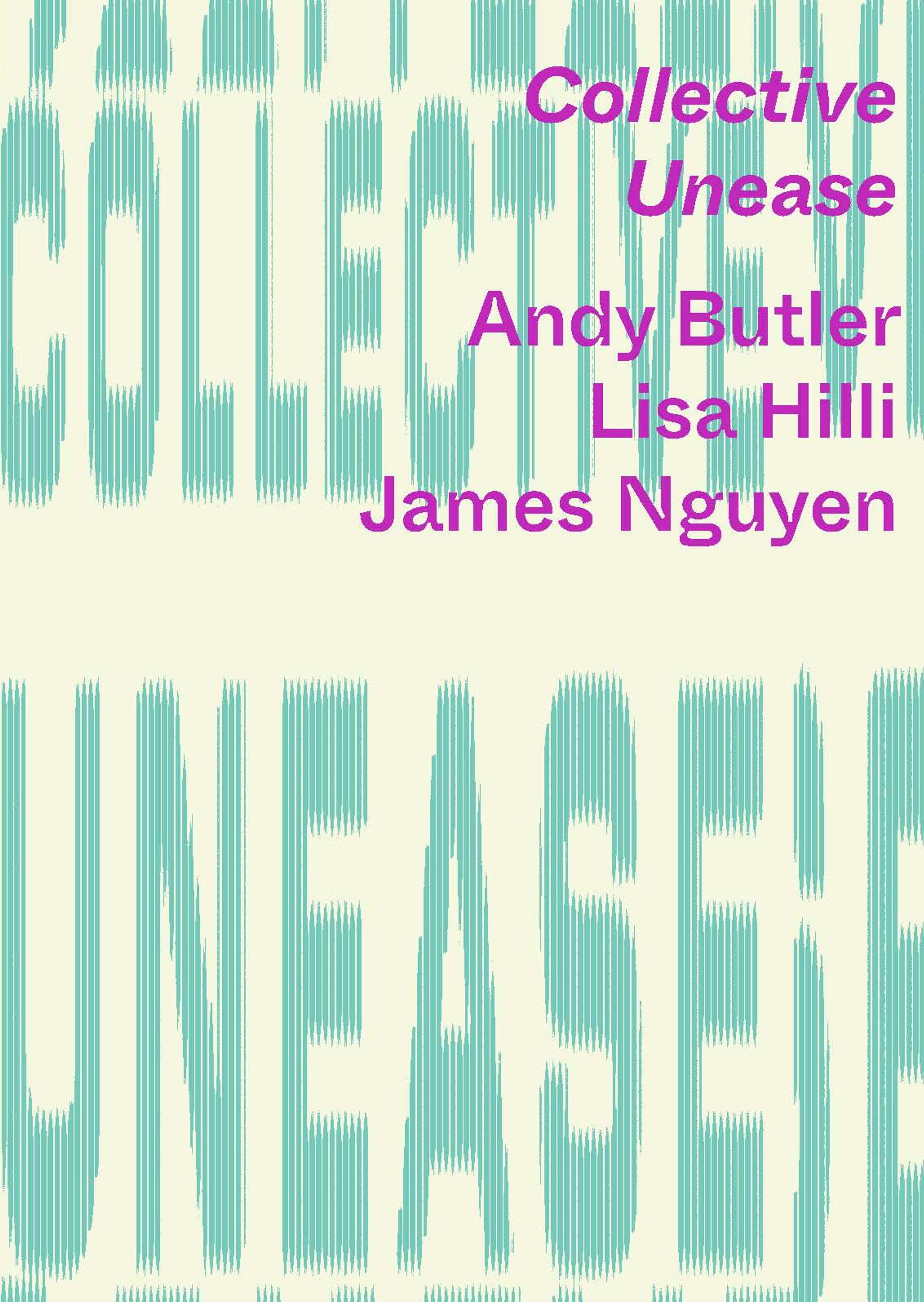 Collective Unease artwork with artists names