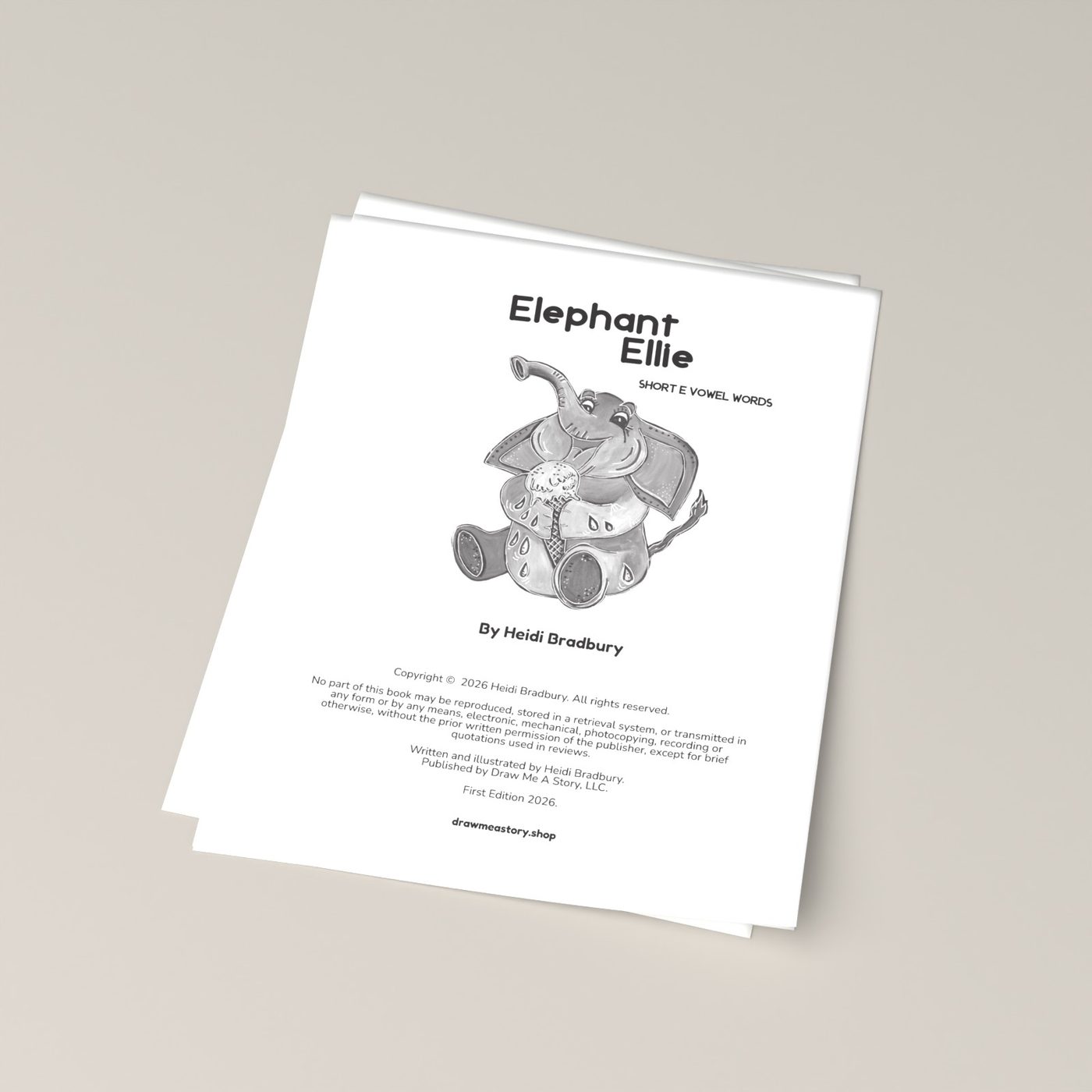 Elephant Ellie print at home pages