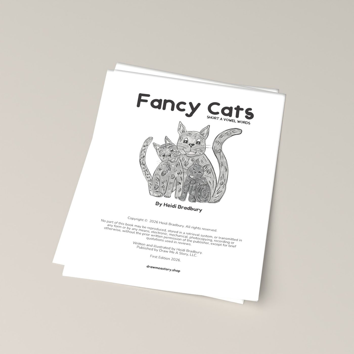 Fancy Cats print at home pages