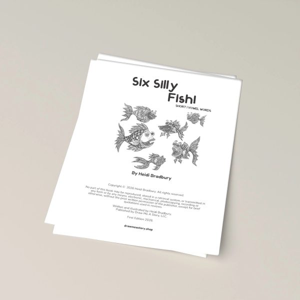Six Silly Fish print at home pages