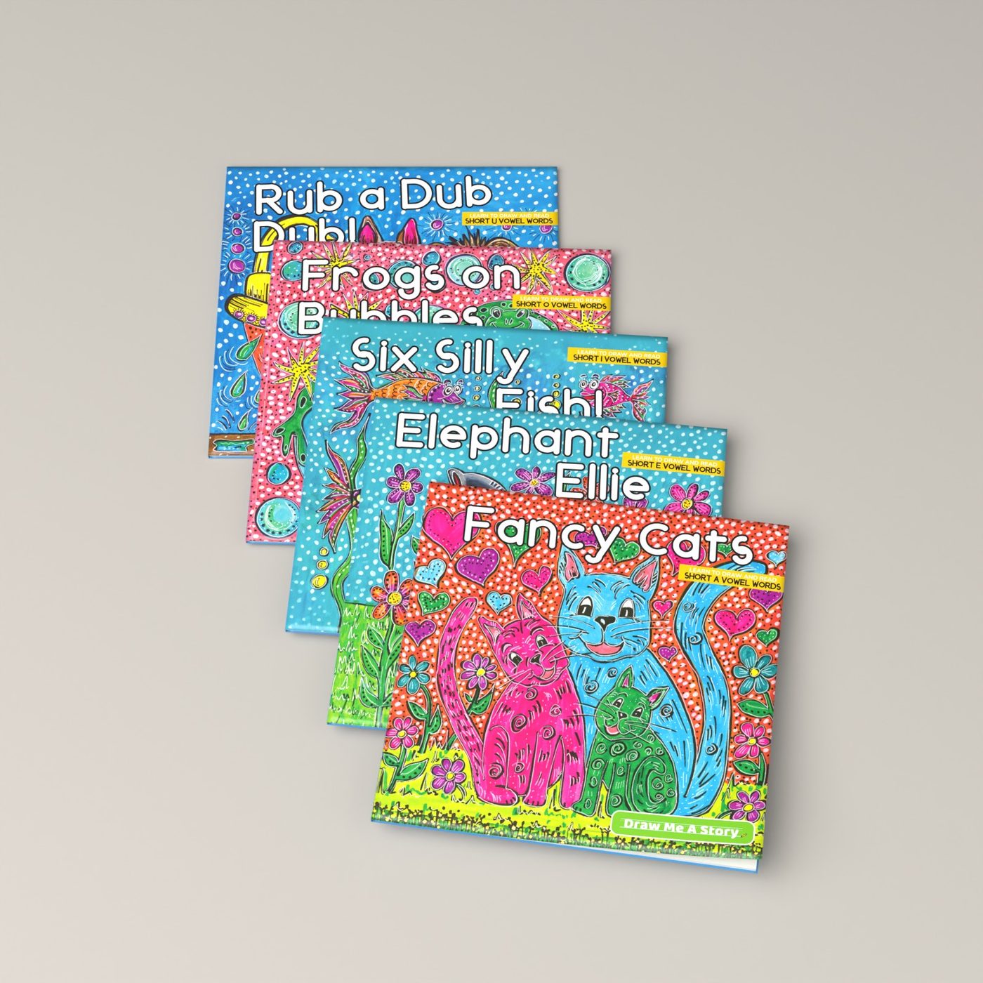 All five Short Vowel Sounds books