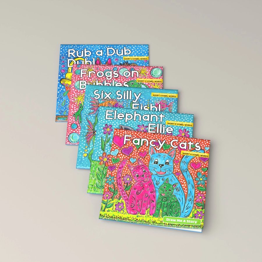 All five Short Vowel Sounds books
