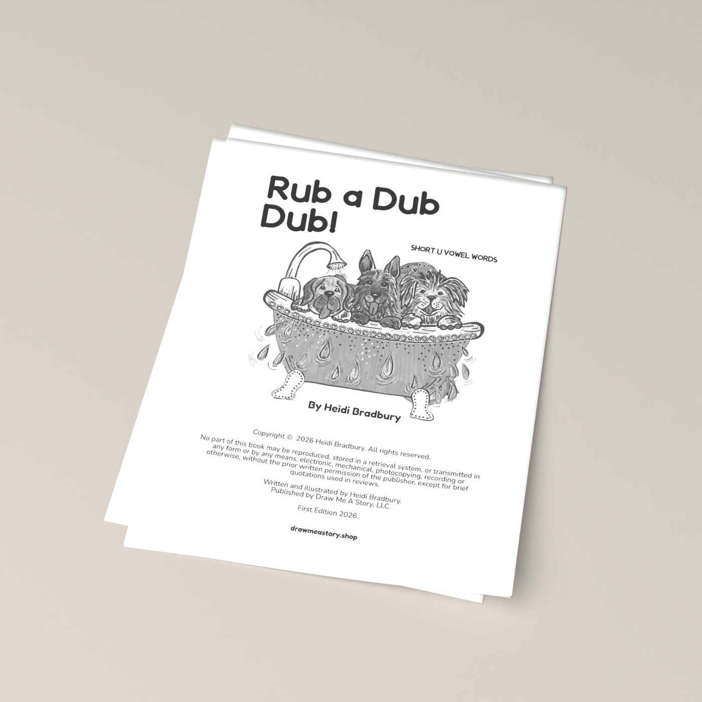 Rub a Dub Dub print at home pages