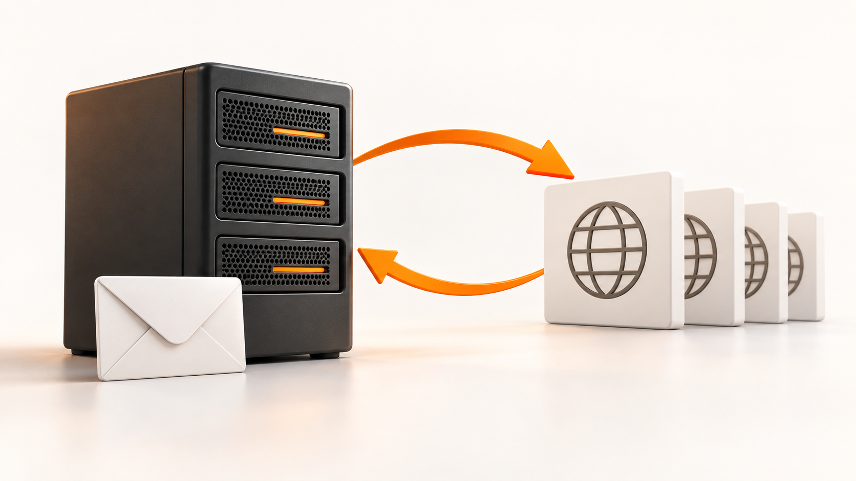سرور ایمیل و فهرست دامنهها با مسیرهای جستوجوی معکوس DNS