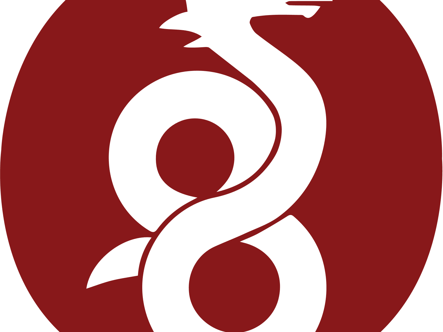 WireGuard logo featuring a white dragon inside a dark red circle.