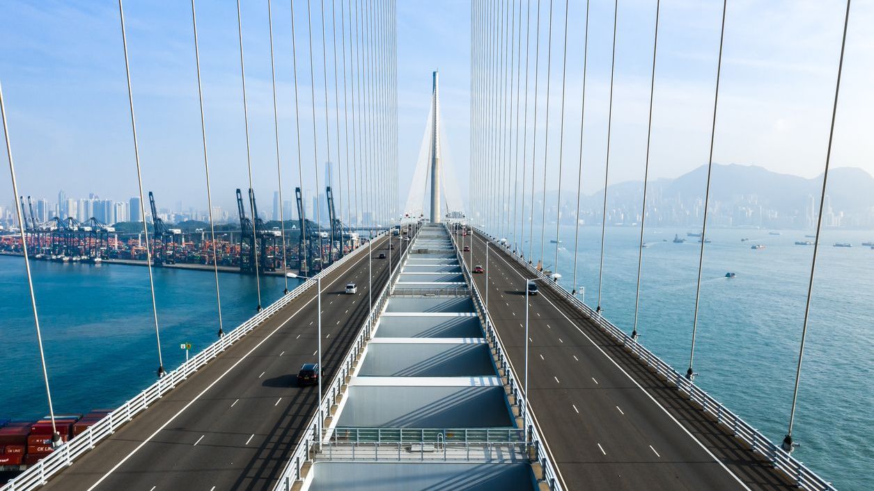 Bridge connecting Hong Kong with Mainland China