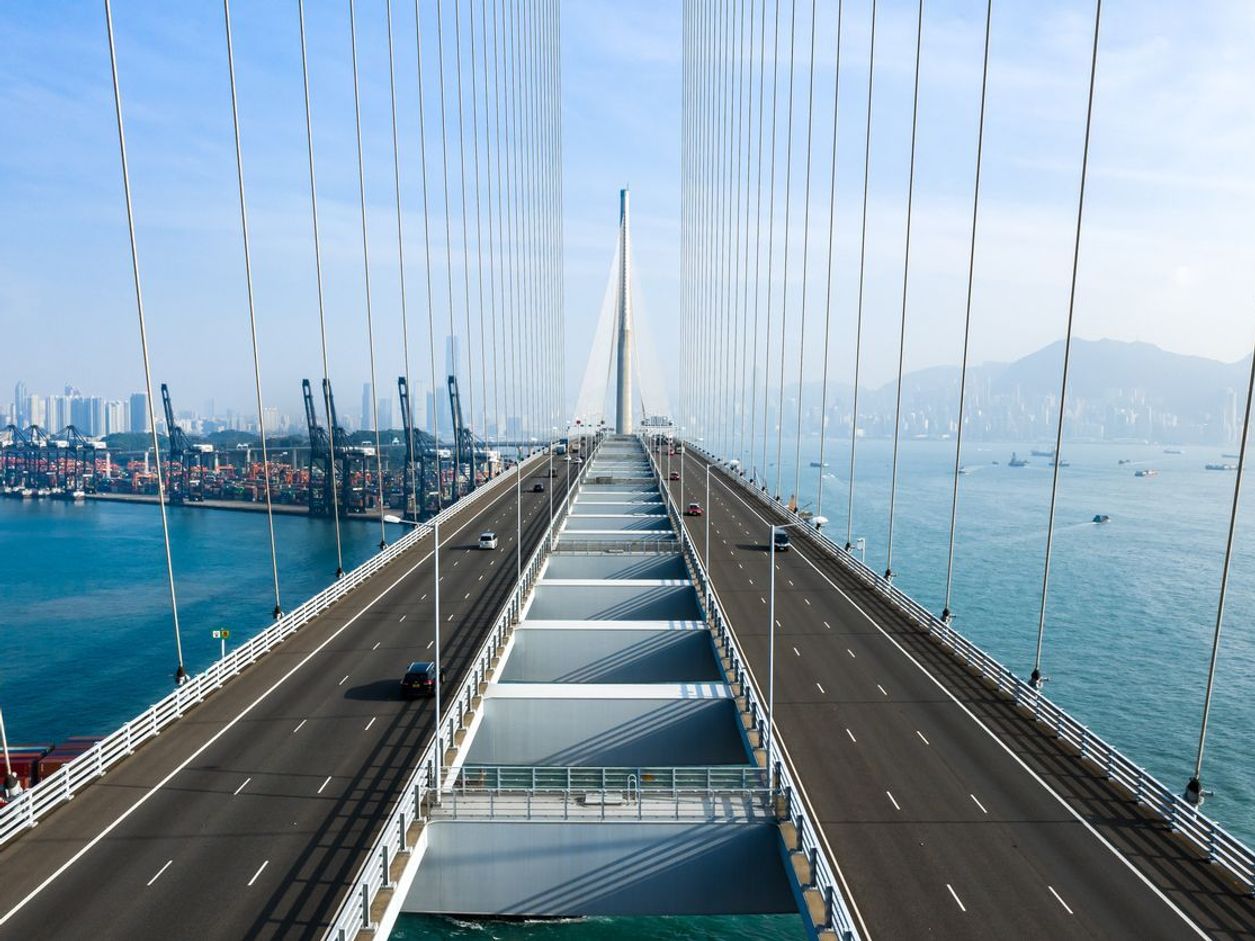 Bridge connecting Hong Kong with Mainland China