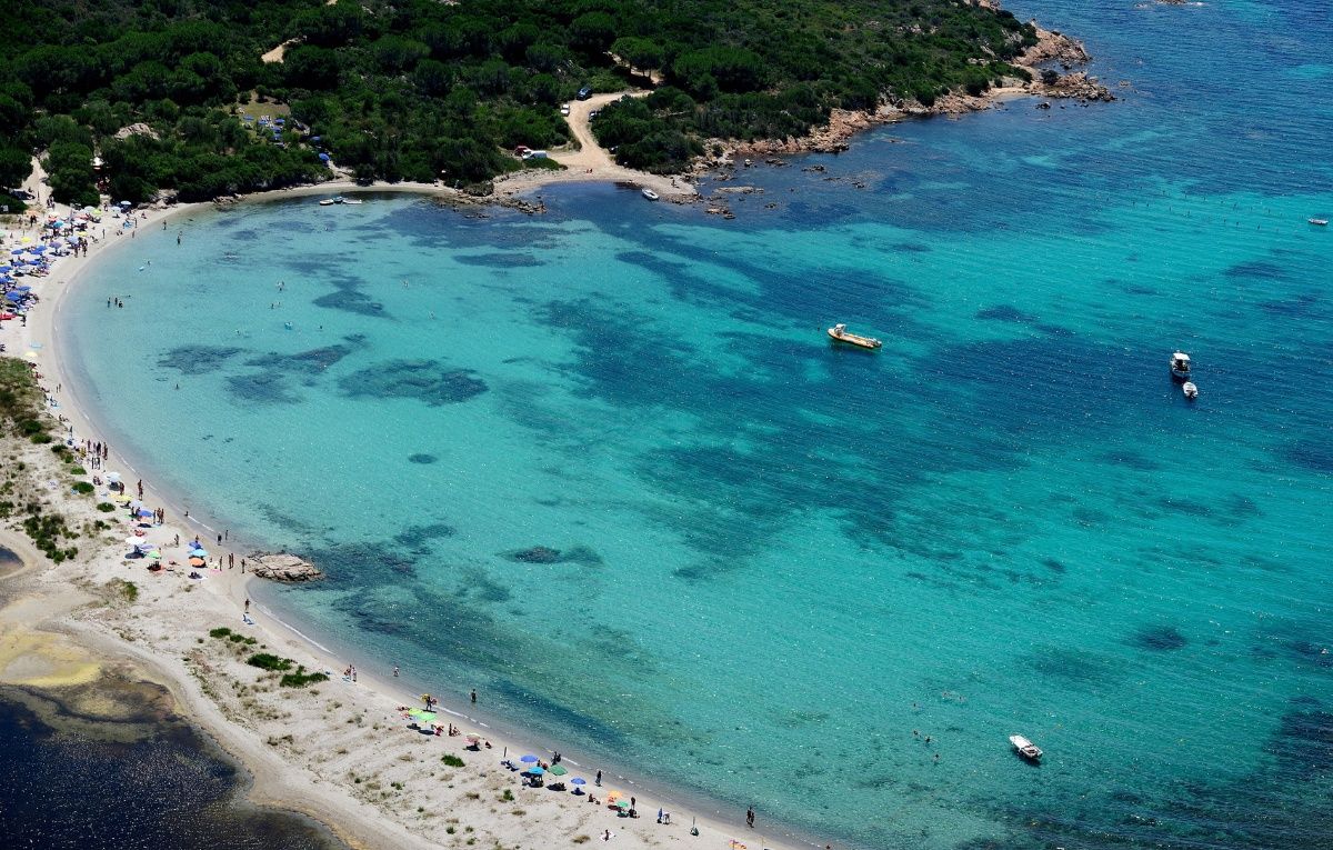 Aerial view of Cala Brandinchi