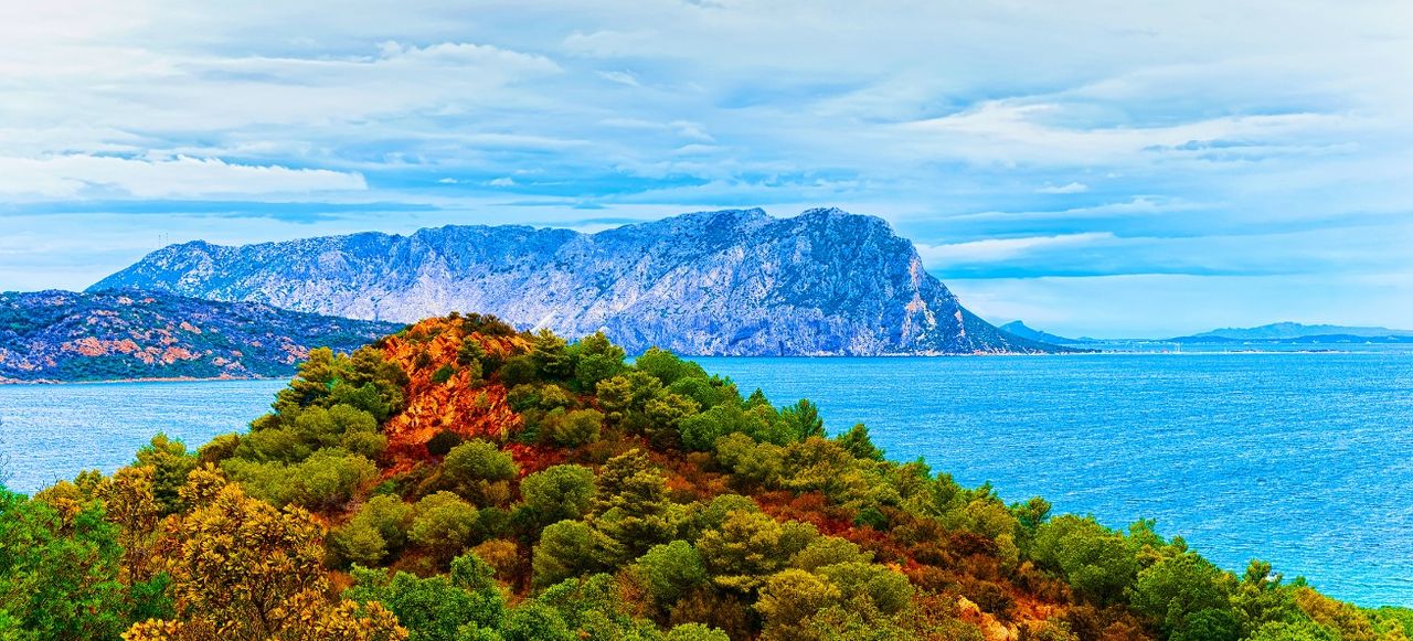 Tavolara Island Seen from San Teodoro at Olbia Sardinia Reflex