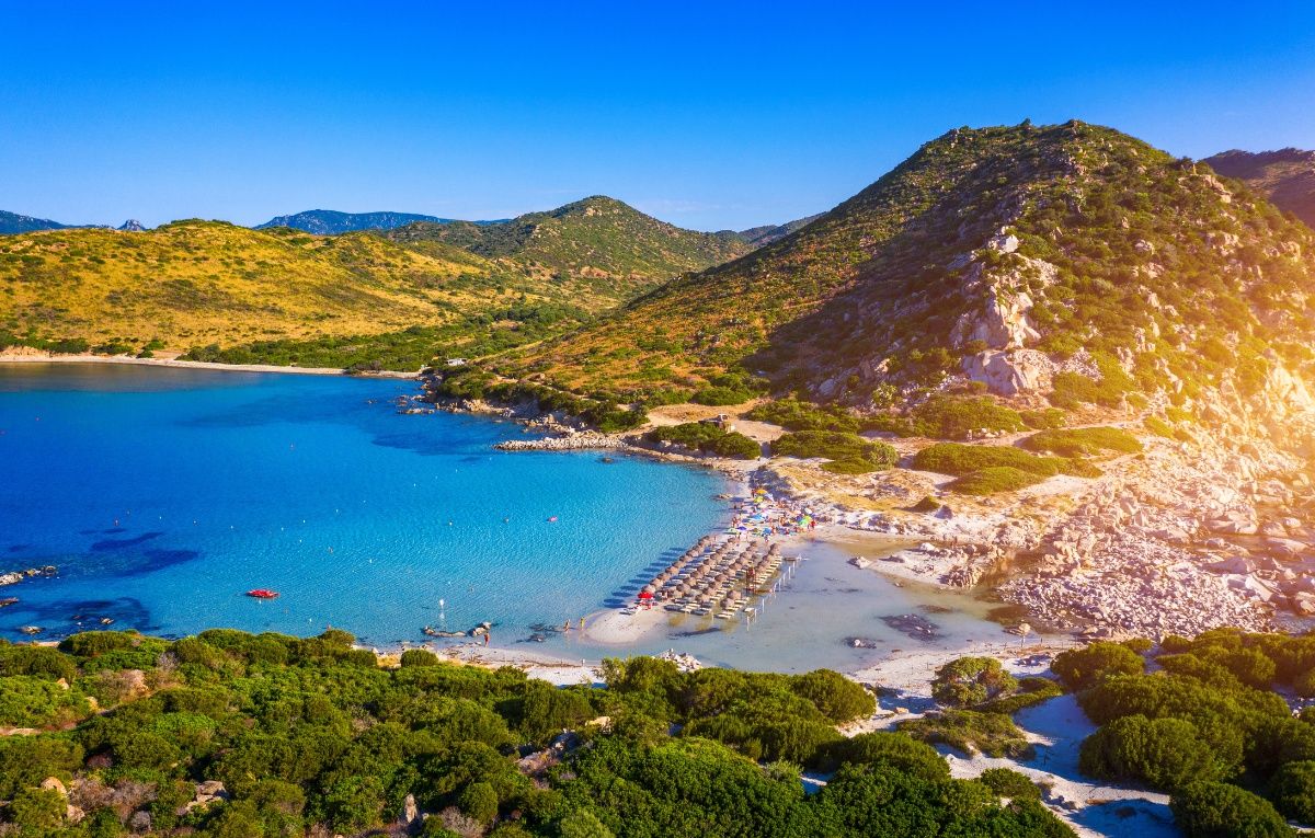Cost of Sardinia: Peninsula of Punta Molentis.