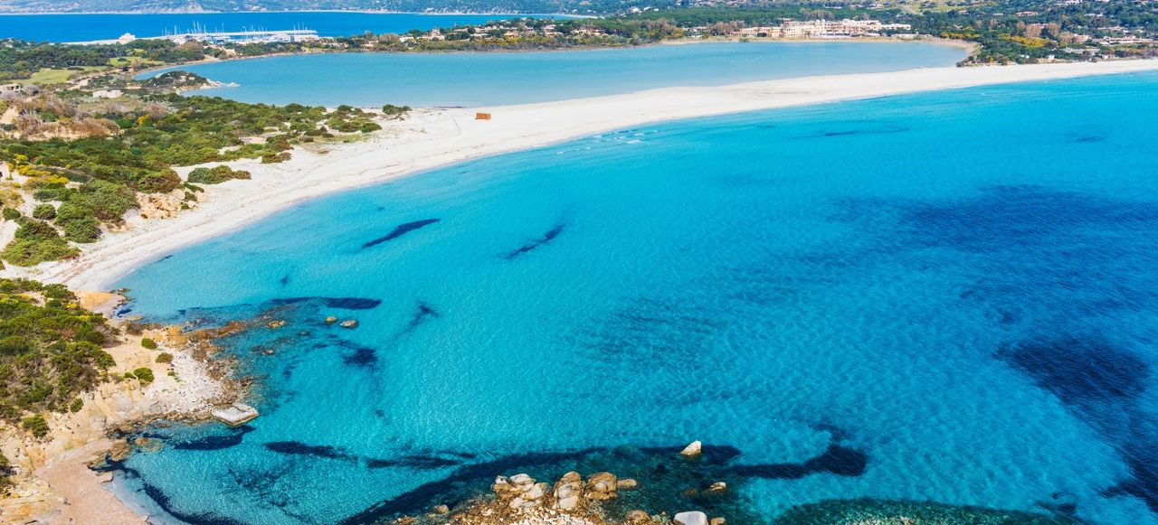 Turquoise water in Porto Giunco, Villasimius