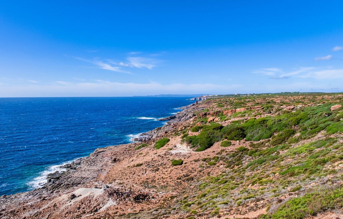 Rocky coastline on Sant'Antioco Island - Sardinia, Italy