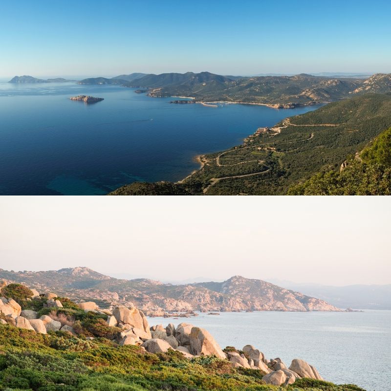 North and South Sardinia, side by side