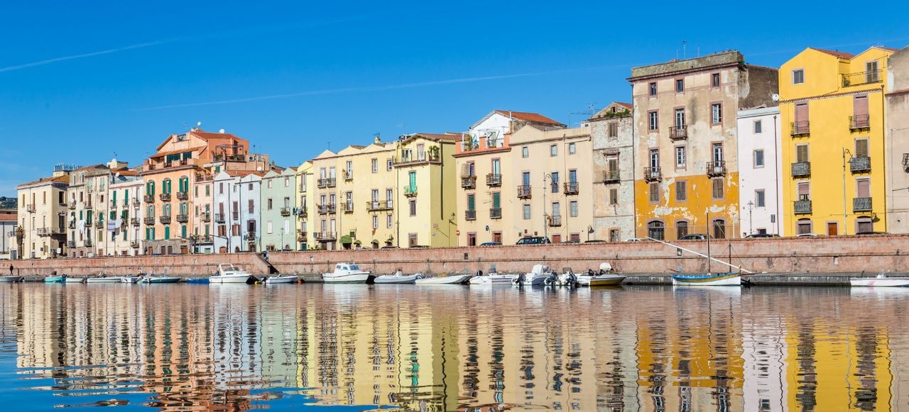 Bosa Canal Cityscape in Sardinia