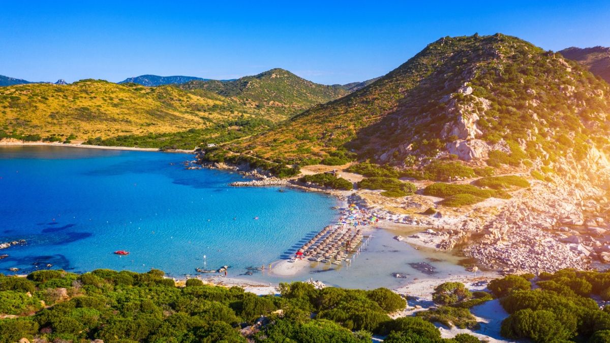 Cost of Sardinia: Peninsula of Punta Molentis.