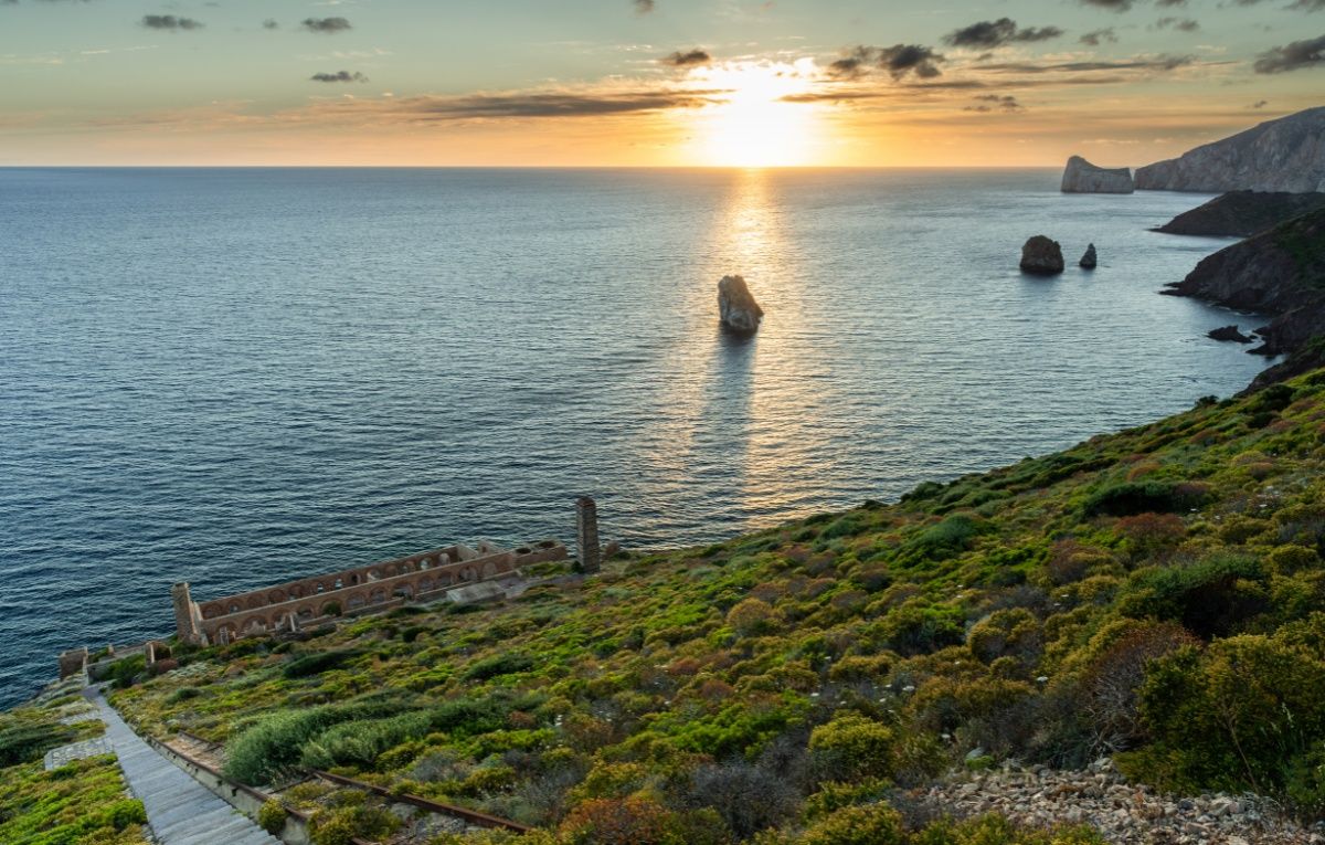Laveria Lamarmora Ruins in Nebida, Sardinia