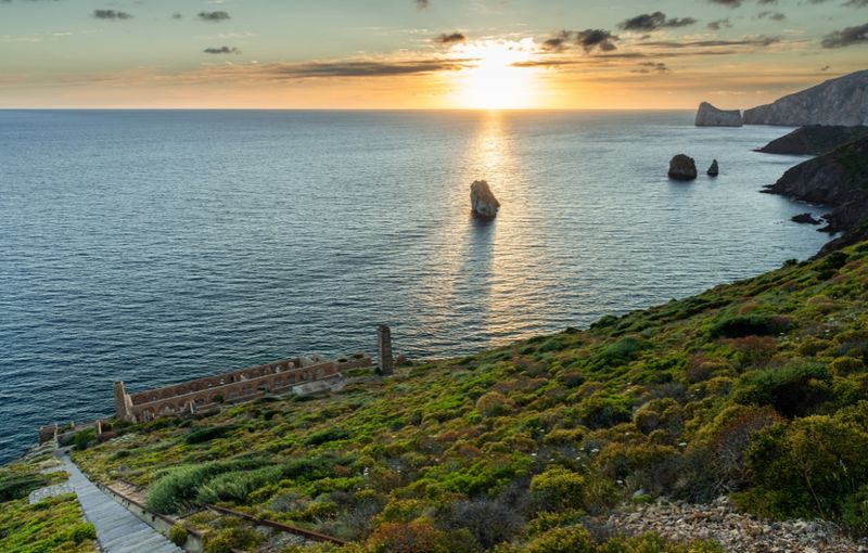 Laveria Lamarmora Ruins in Nebida, Sardinia