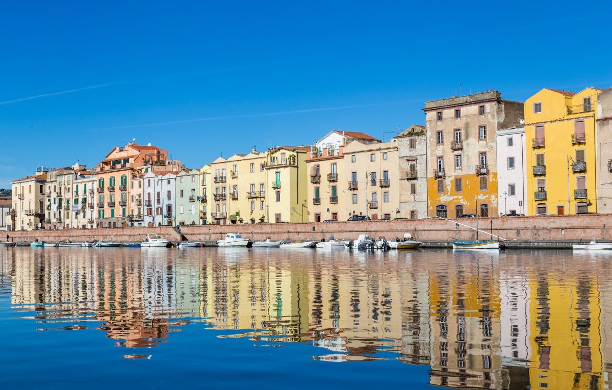 Bosa Canal Cityscape in Sardinia