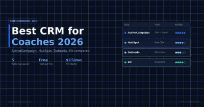 Best CRM for coaches 2026 — ActiveCampaign, HubSpot, Dubsado, Kit comparison table