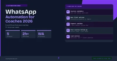 WhatsApp automation for coaches — 5 time-saving workflow diagrams using WATI