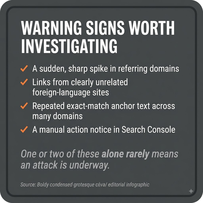 Toxic Backlink: warning signs