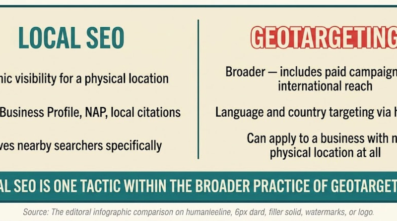 Geotargeting: vs local seo