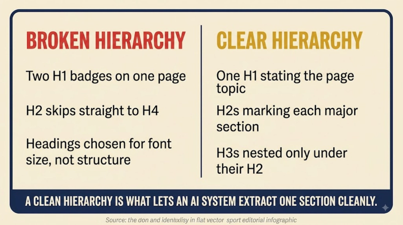 Header Tags: correct vs broken
