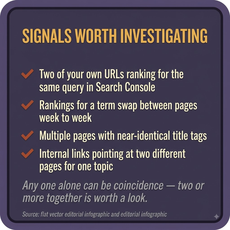 Keyword Cannibalization: detection signals