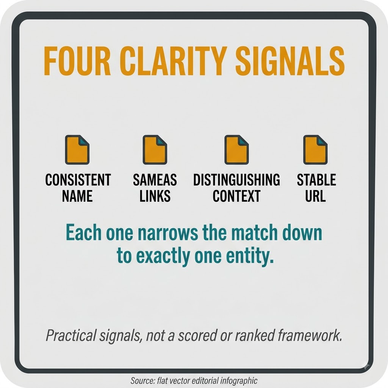 Entity Resolution: clarity signals