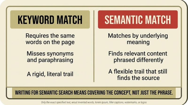 Semantic Search: vs keyword match