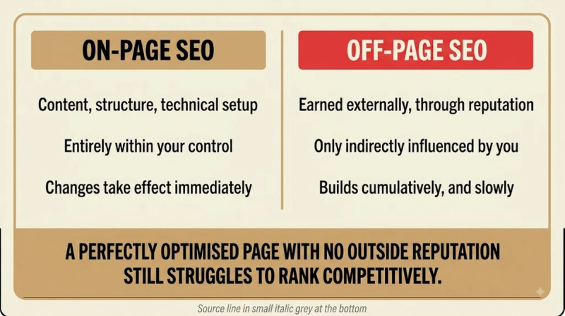 Off-Page SEO concept diagram