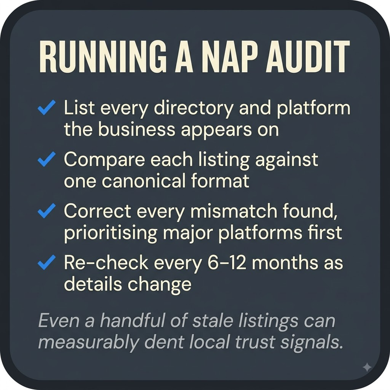 NAP Consistency: consistency audit steps