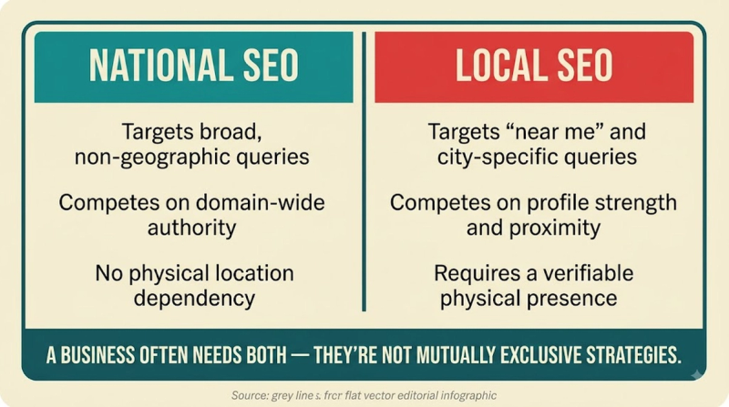 Local SEO: vs national seo